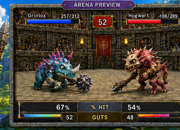 Retro Morpets arena battle preview